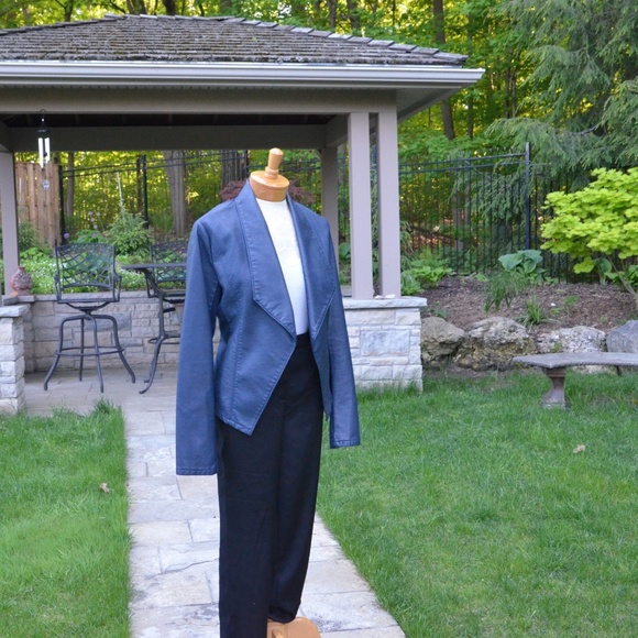 DYNAMITE dcasual Faux Leather Blazer/FREE SHIPPING - Picture 3 of 6